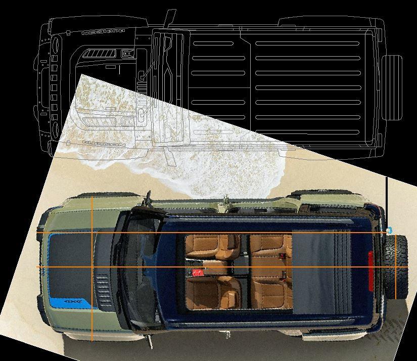 Toyota Compact Cruiser Jeep Recon dimensions estimates jl wrangler and recon.JPG